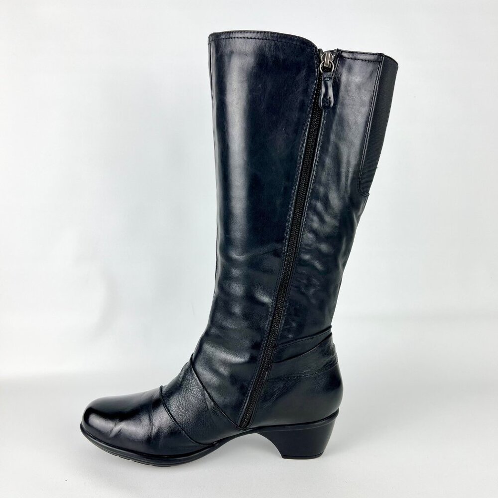 Clarks Black Heeled Boots - Picture 8 of 16